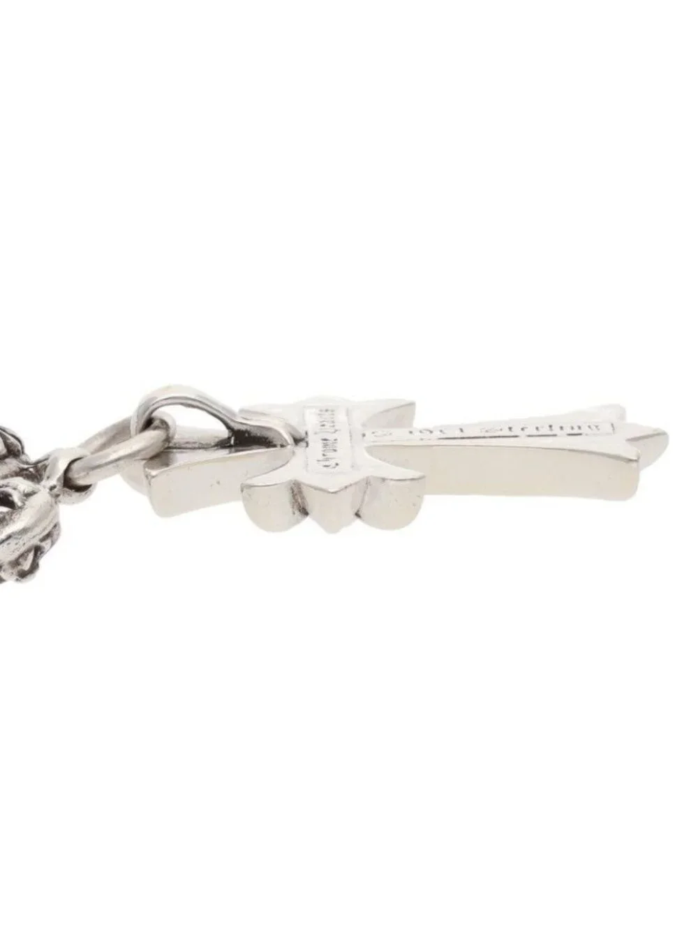 Chrome Hearts 1 CH Cross Ball Chain Small CH Silver Necklace